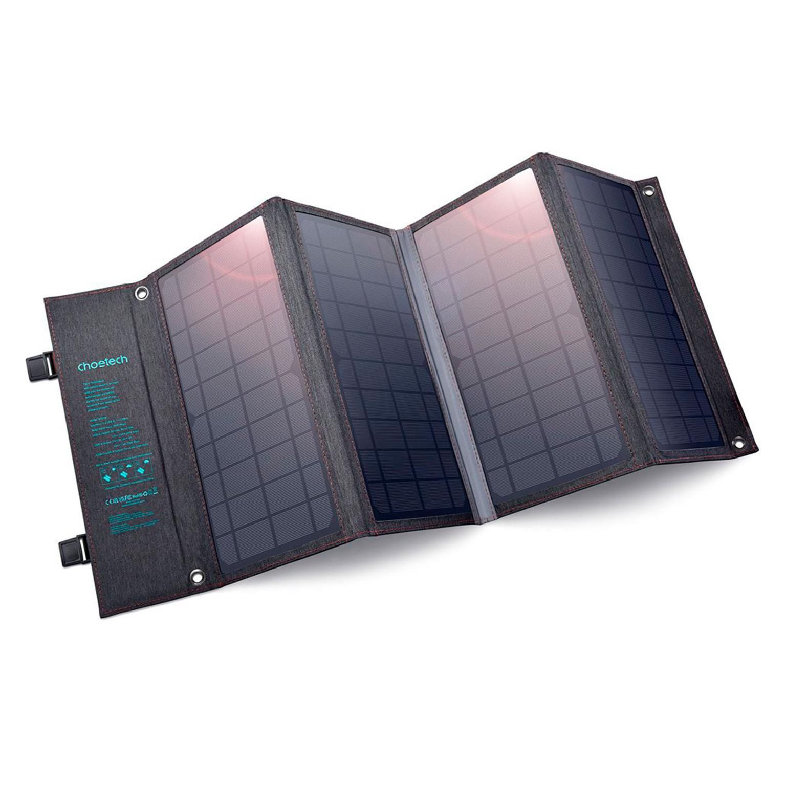 Choetech Reise-Solarladegerät – Faltbares Solar Ladegerät, Solar Ladegerät 36W mit USB-Anschluss – Weiteres Produktbild 1 Choetech Reise-Solarladegerät – Faltbares Solar Ladegerät, Solar Ladegerät 36W mit USB-Anschluss – Weiteres Produktbild 1